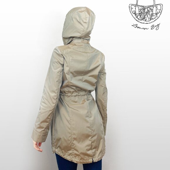 80 $ - Cole Haan / Rain Jacket Parka / Color Beige Khaki / Size XS - Picture 4 of 8